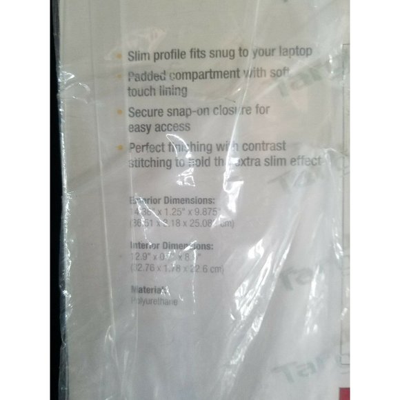 Targus Twill Laptop Sleeve Case13.3" for Apple Macbook/Ultrabook Red NIP - Picture 3 of 4